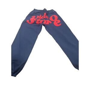 [NEW] VIDEO STORE Navy Puff Print Sweatpants